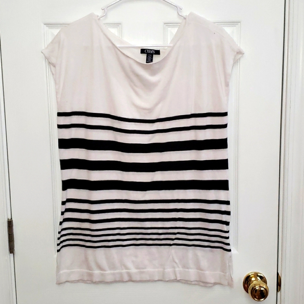Chaps Striped Top - Size L